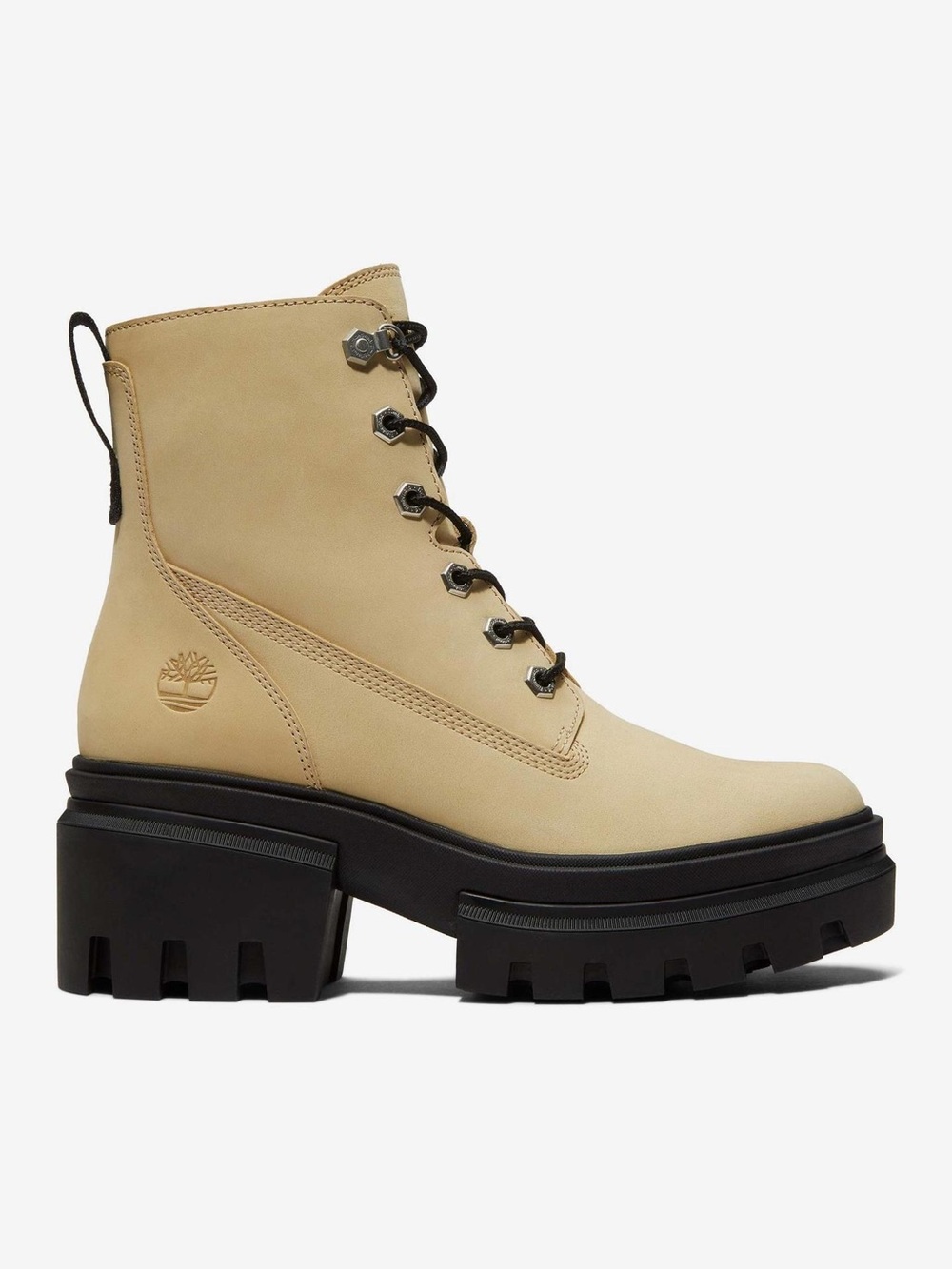 Timberland Everleigh 6in Lace Up Boots Beige - Picture 2 of 8